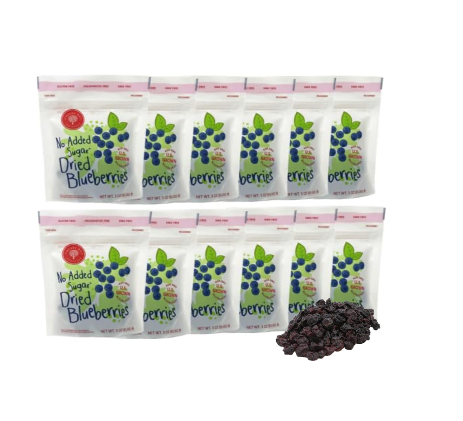 Amazon.com: Cherry Bay Orchards Dried Blueberries (3oz 12 Pack, 36